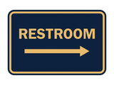 Signs ByLITA Classic Framed Restroom Directional Right Arrow