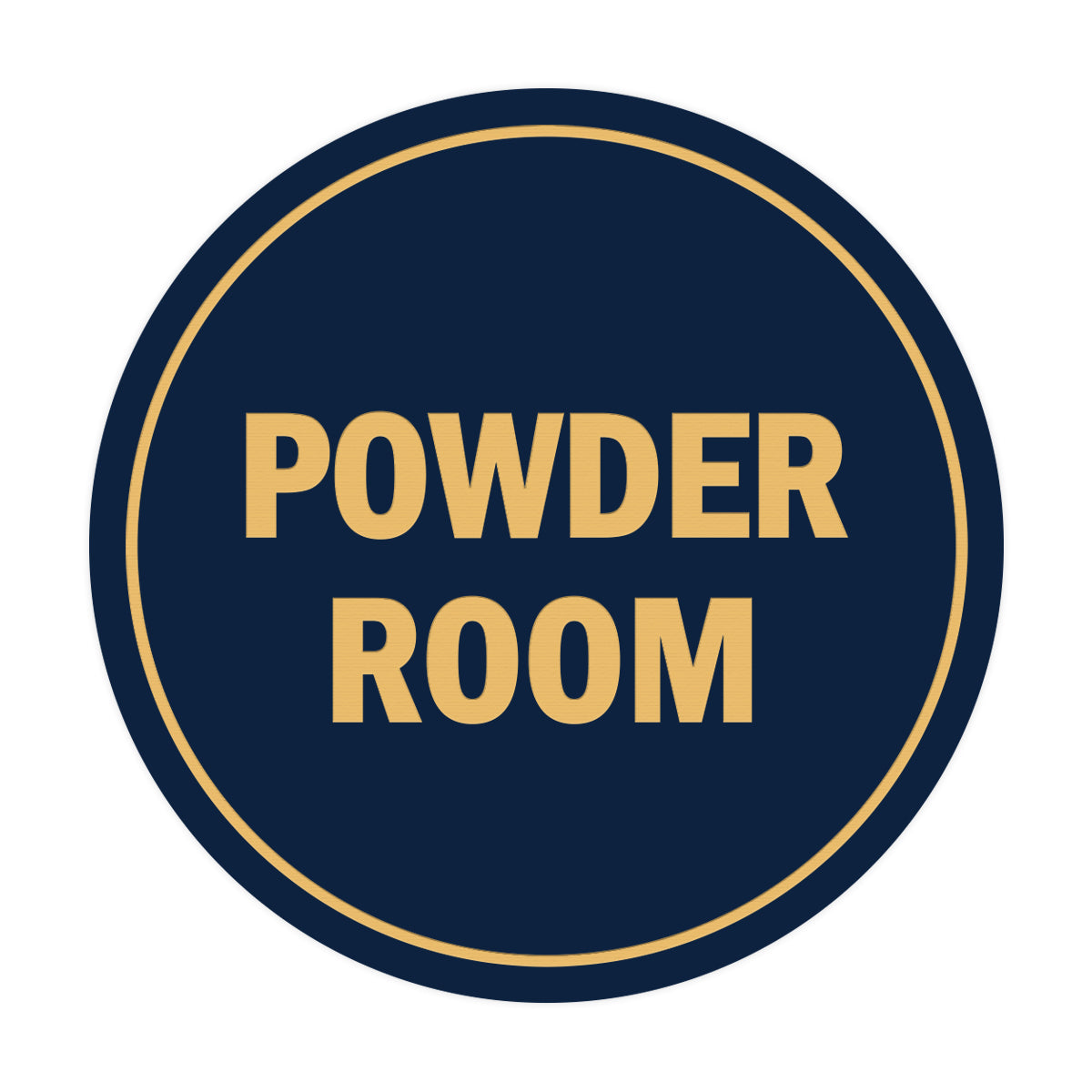 Signs ByLITA Circle Powder Room Sign