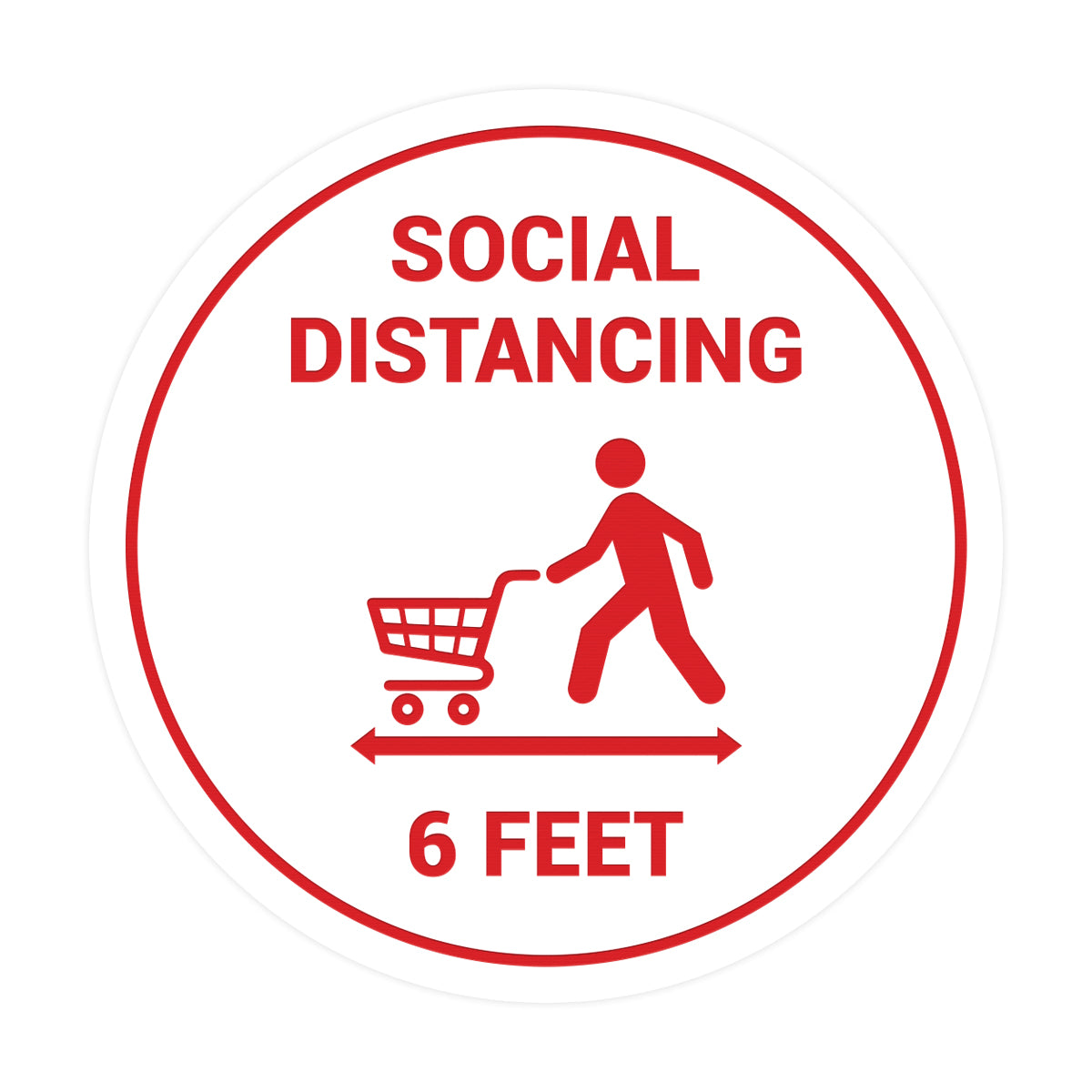 Signs ByLITA Circle Social Distancing Sign