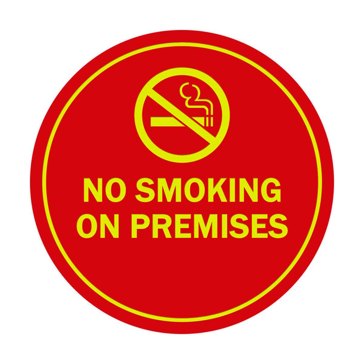 Signs ByLITA Circle No Smoking on Premises Sign