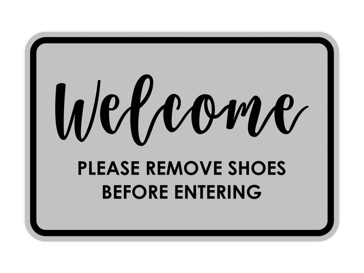 Signs ByLITA Classic Framed Welcome please remove shoes before entering