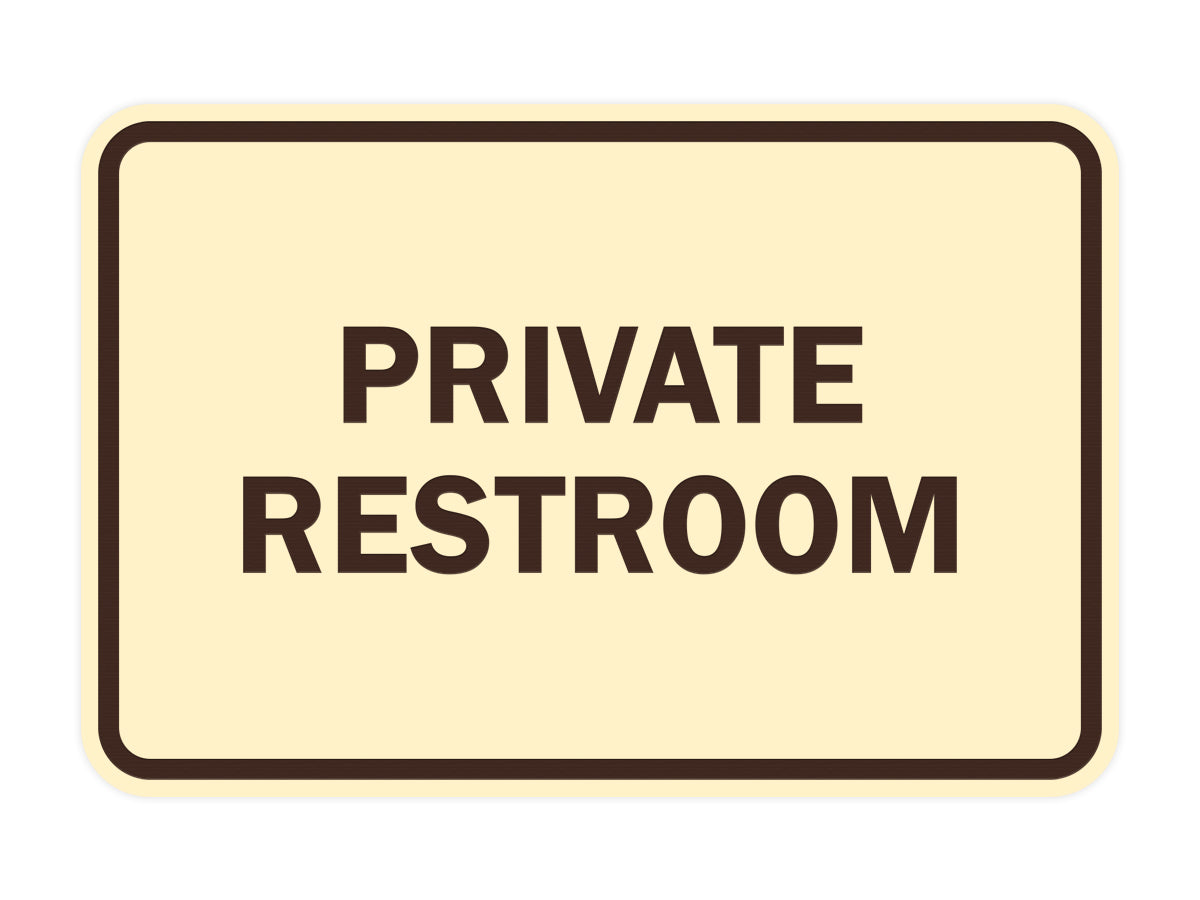 Signs ByLITA Classic Framed Private Restroom Sign