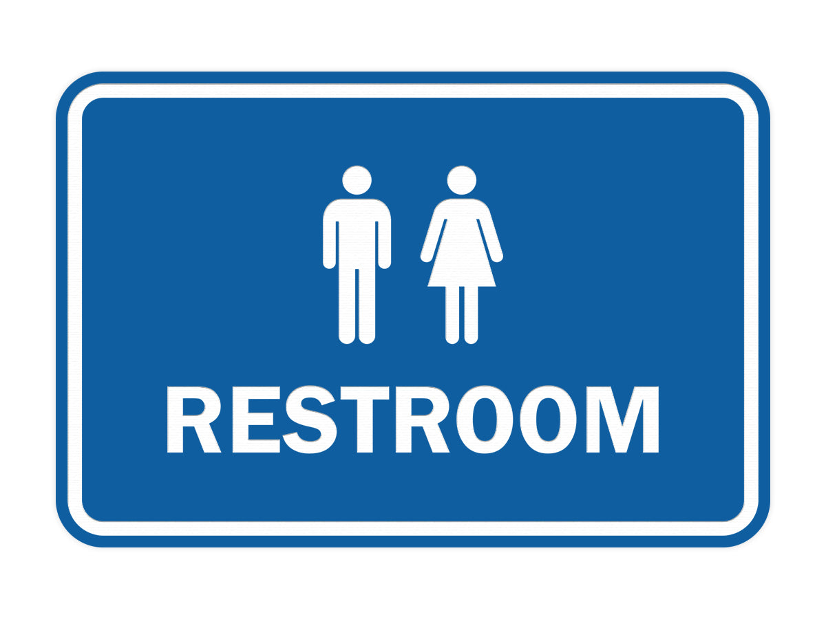 Signs ByLITA Classic Framed Unisex Restroom Sign
