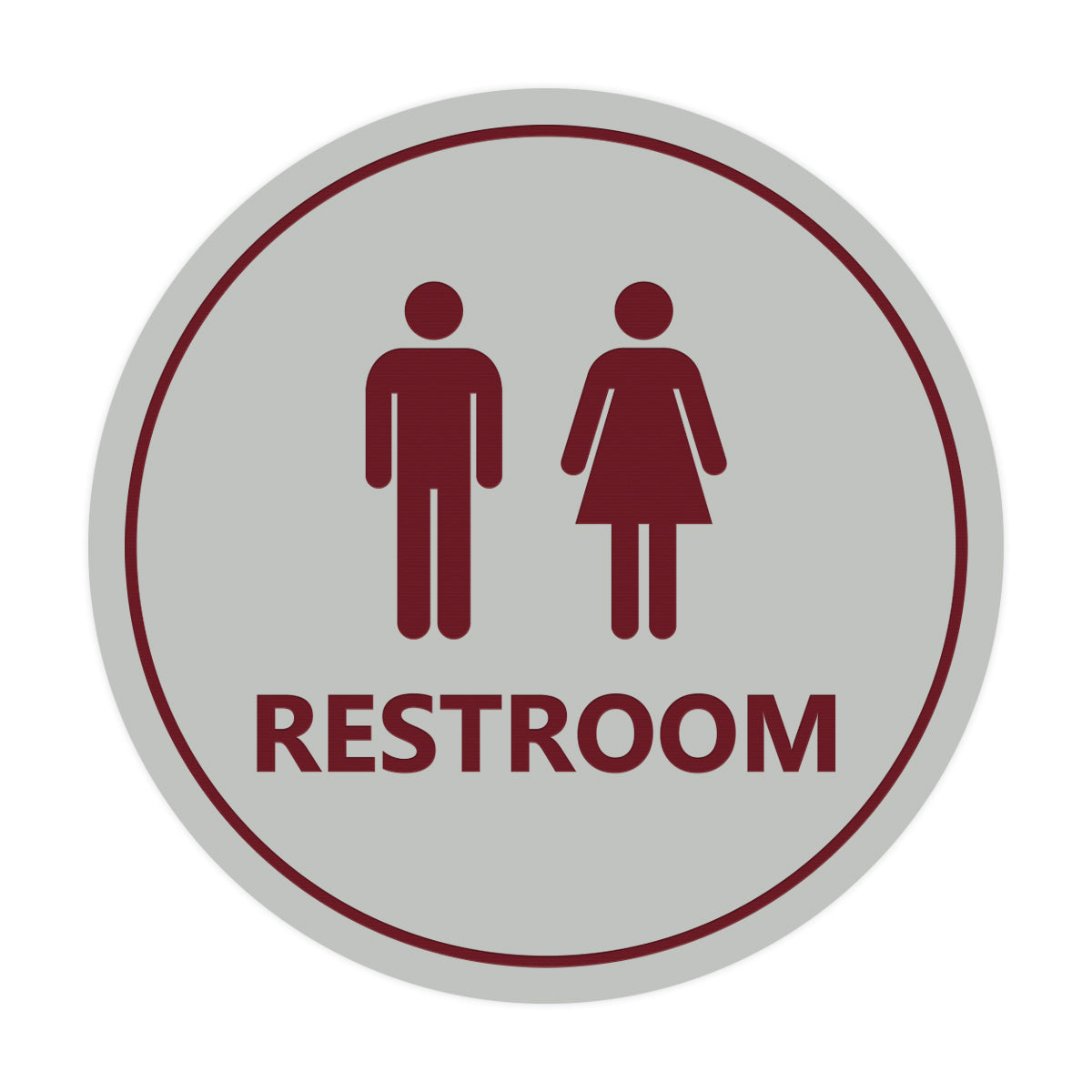 Signs ByLITA Circle Unisex Restroom Sign