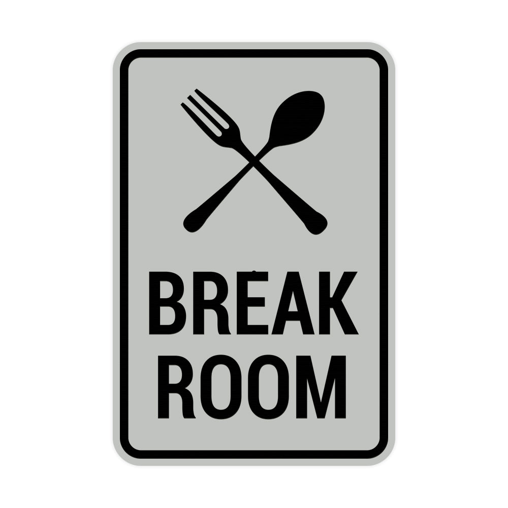 Portrait Round Break Room Sign