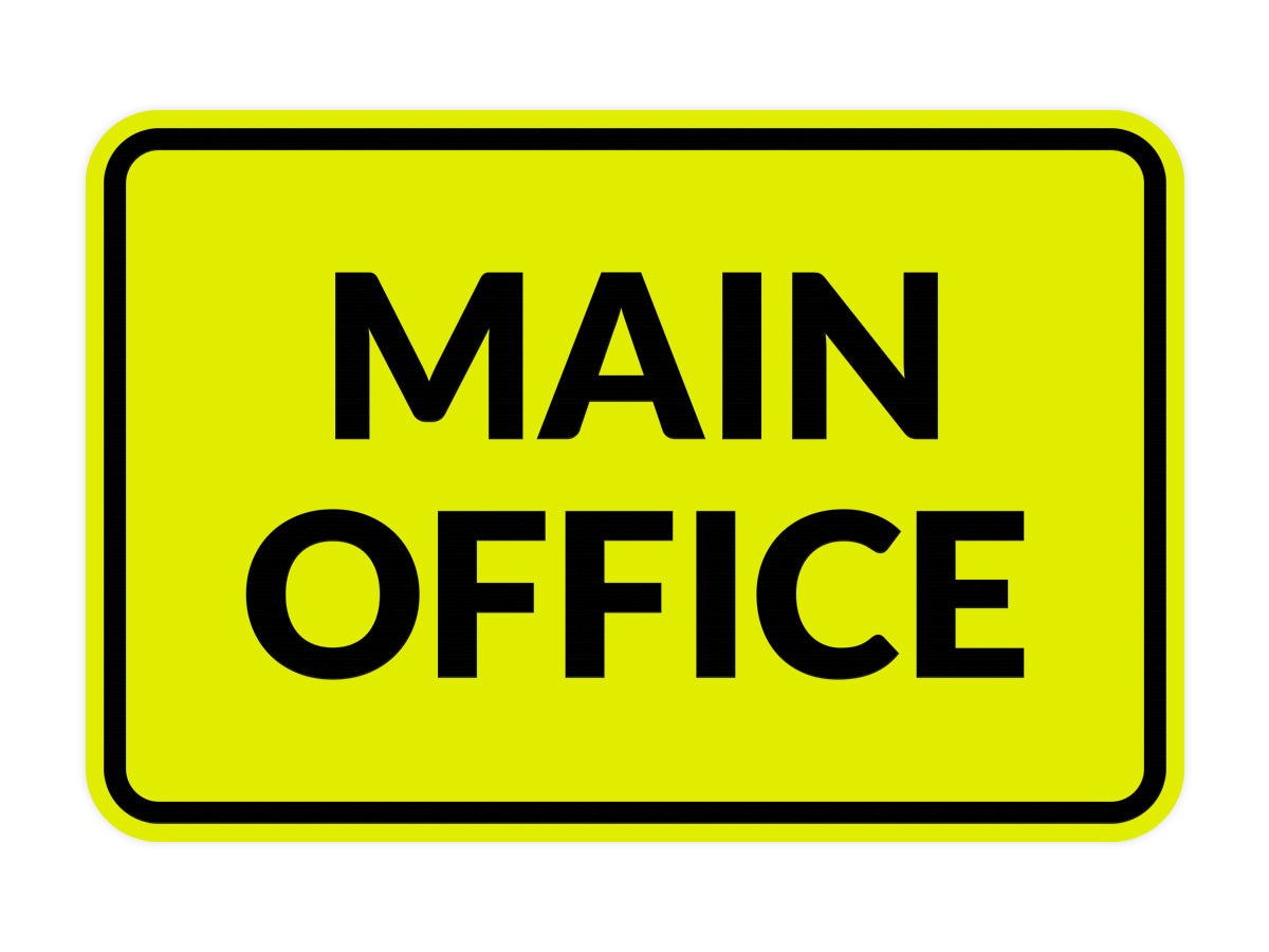 Signs ByLITA Classic Framed Main Office Sign