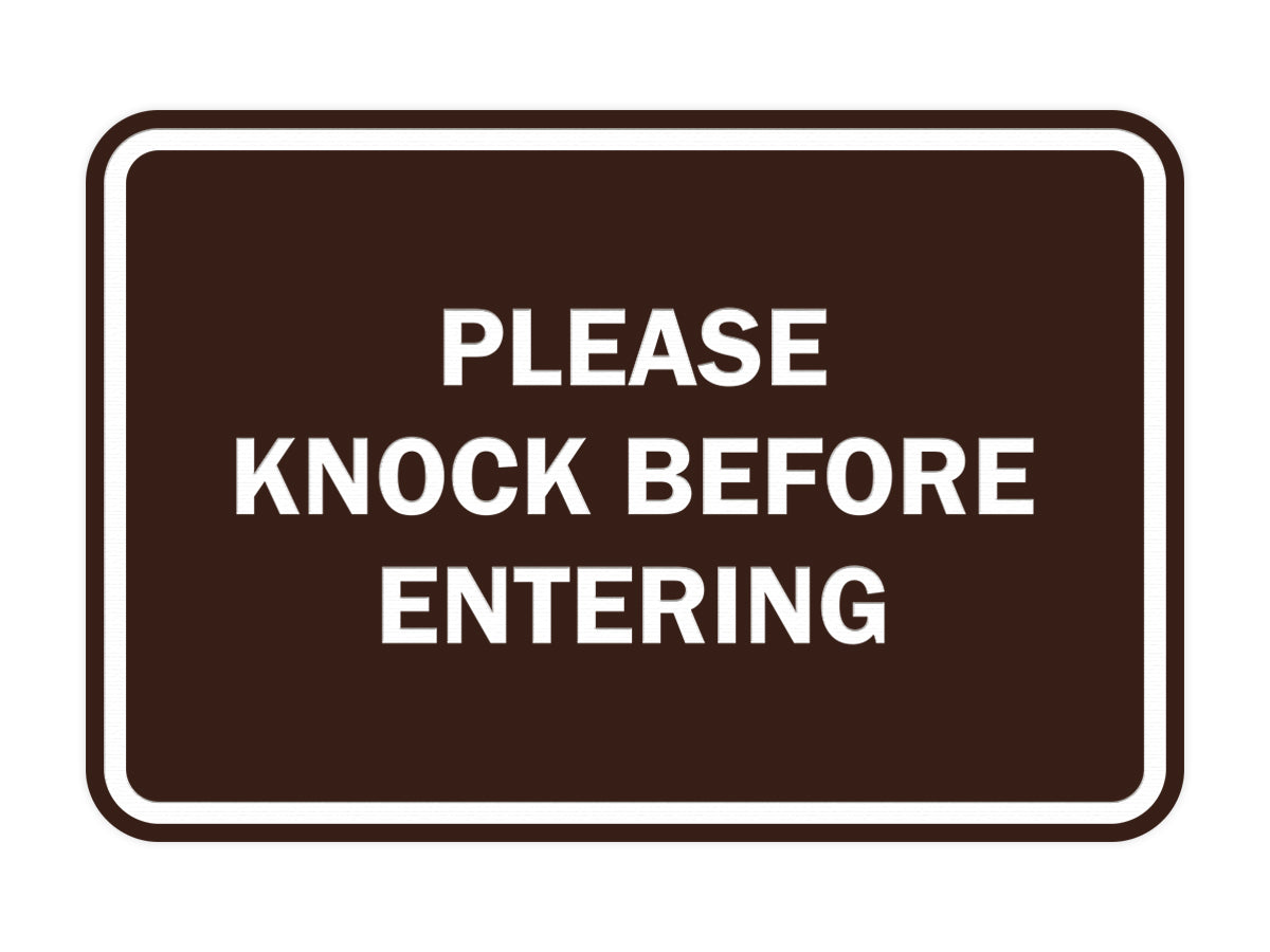 Signs ByLITA Classic Framed Please Knock Before Entering