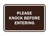 Signs ByLITA Classic Framed Please Knock Before Entering