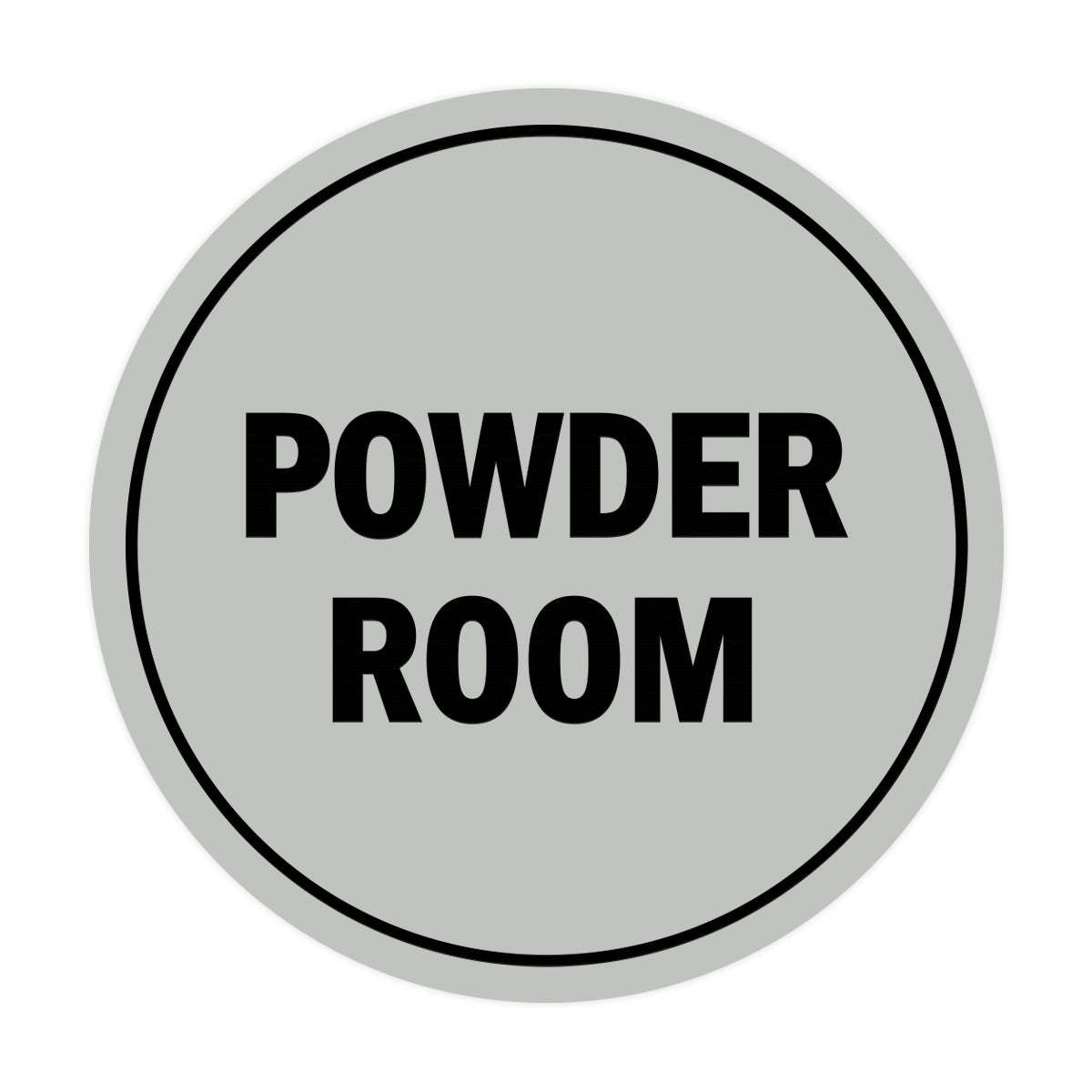 Signs ByLITA Circle Powder Room Sign