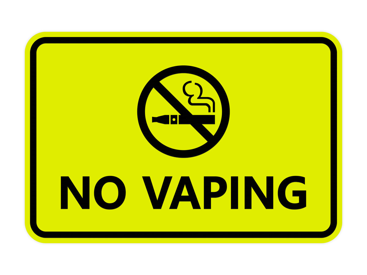Signs ByLITA Classic Framed No Vaping