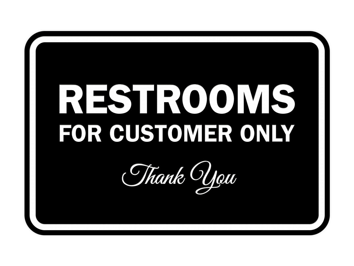 Signs ByLITA Classic Framed Restroom for customers Sign