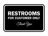 Signs ByLITA Classic Framed Restroom for customers Sign