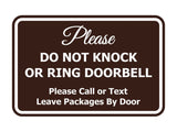 Signs ByLITA Classic Framed DO NOT KNOCK OR RING DOORBELL