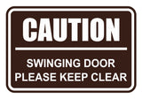 Signs ByLITA Classic Framed Caution Swinging Door Please Keep Clear Sign