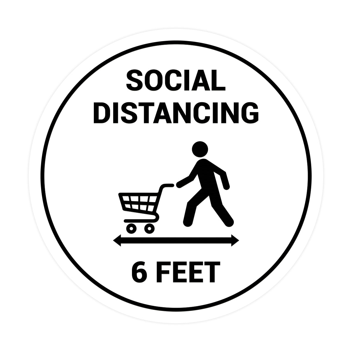 Signs ByLITA Circle Social Distancing Sign