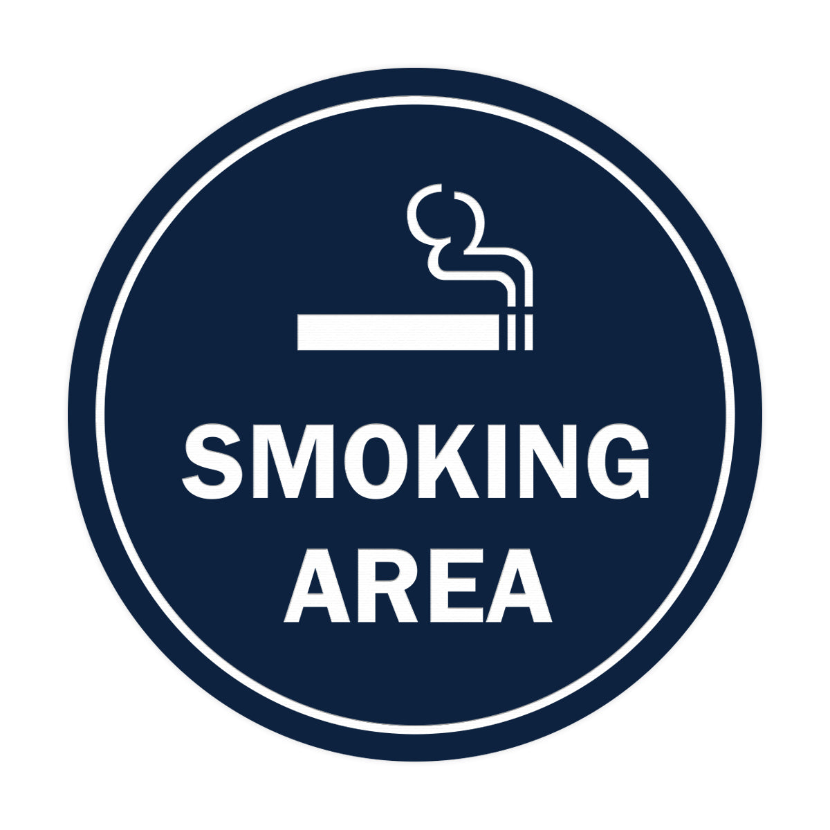 Signs ByLITA Circle Smoking Area Sign