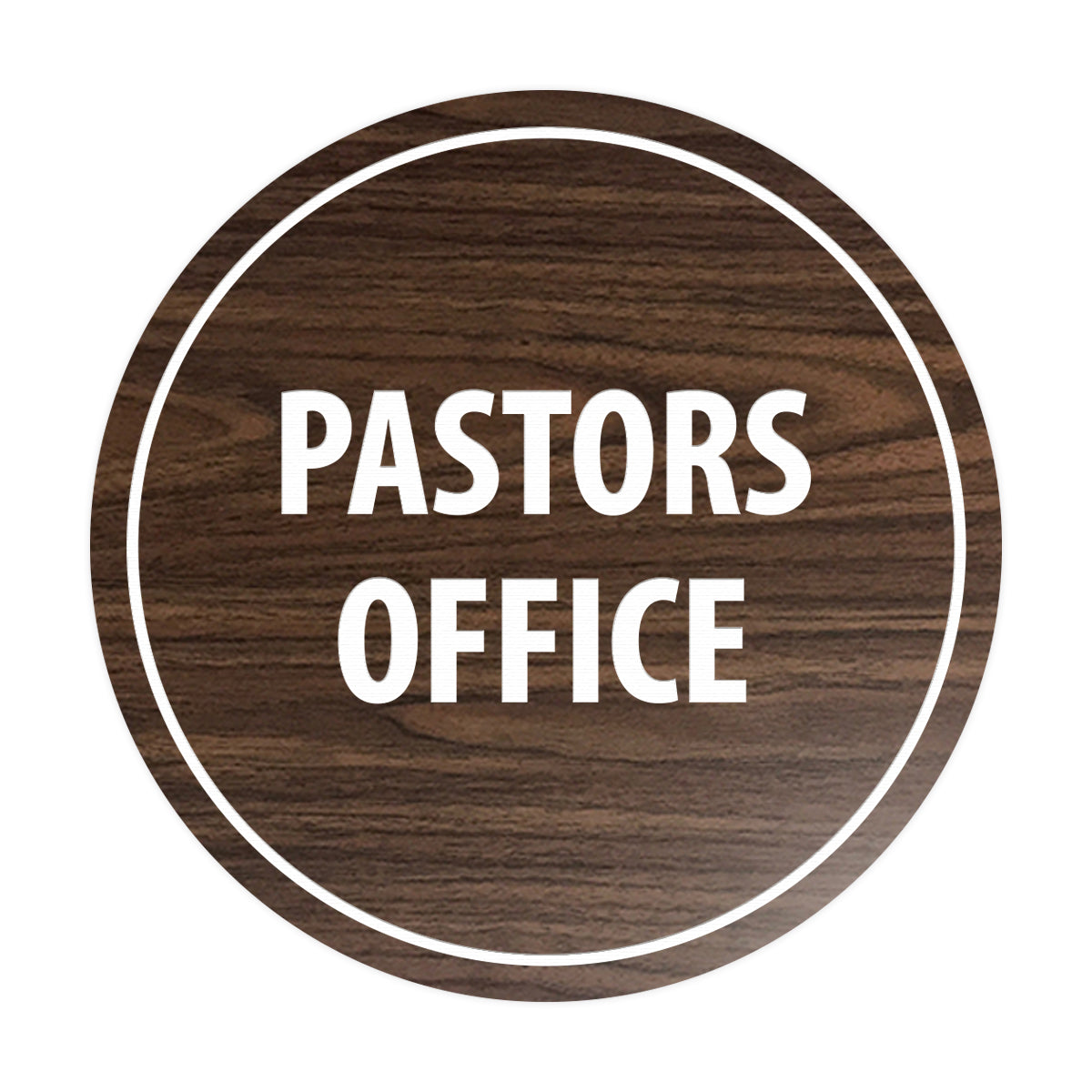 Signs ByLITA Circle Pastors Office Sign