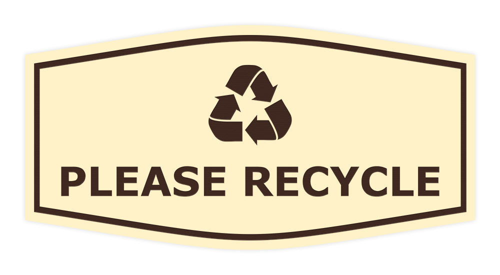 Fancy Please Recycle Wall or Door Sign