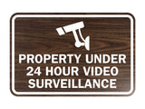 Signs ByLITA Classic Framed Property Under 24 hour video surveillance Sign