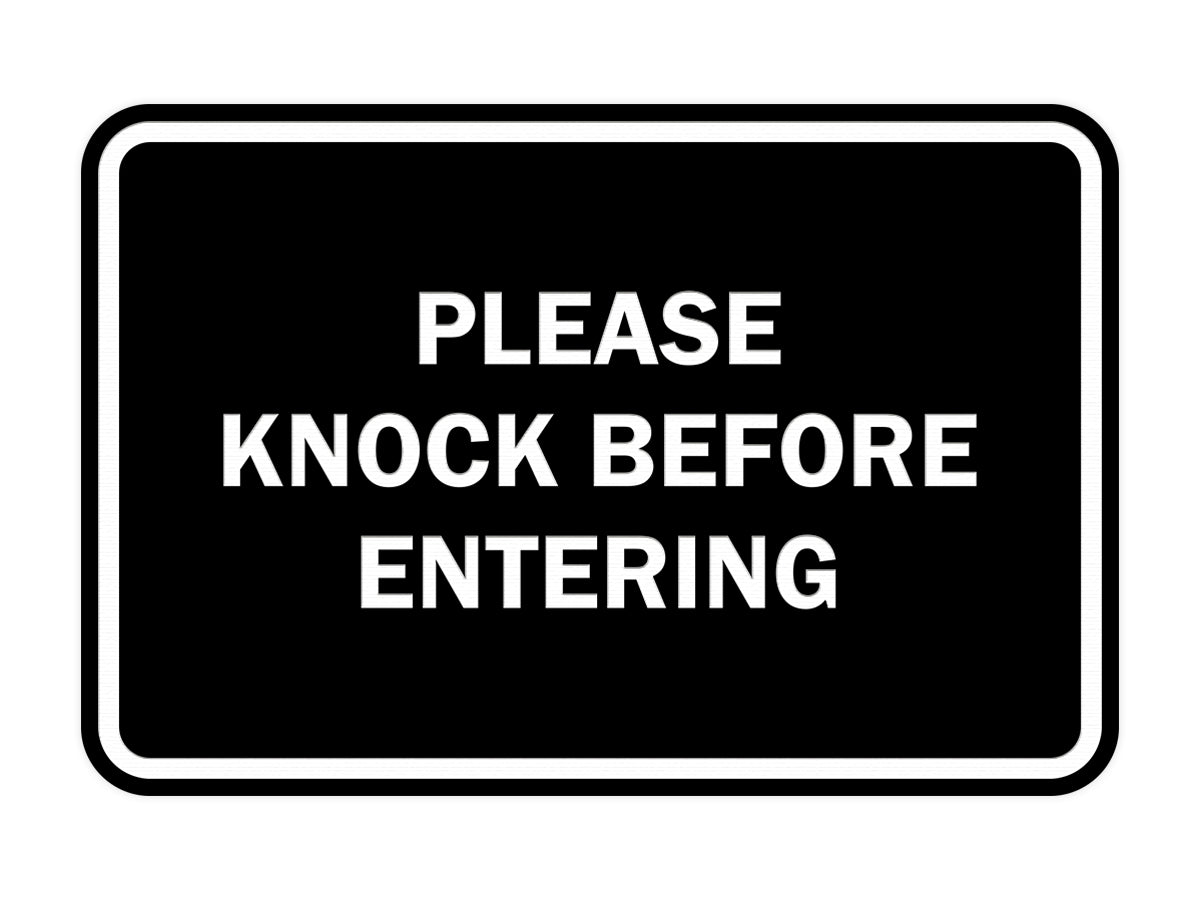 Signs ByLITA Classic Framed Please Knock Before Entering