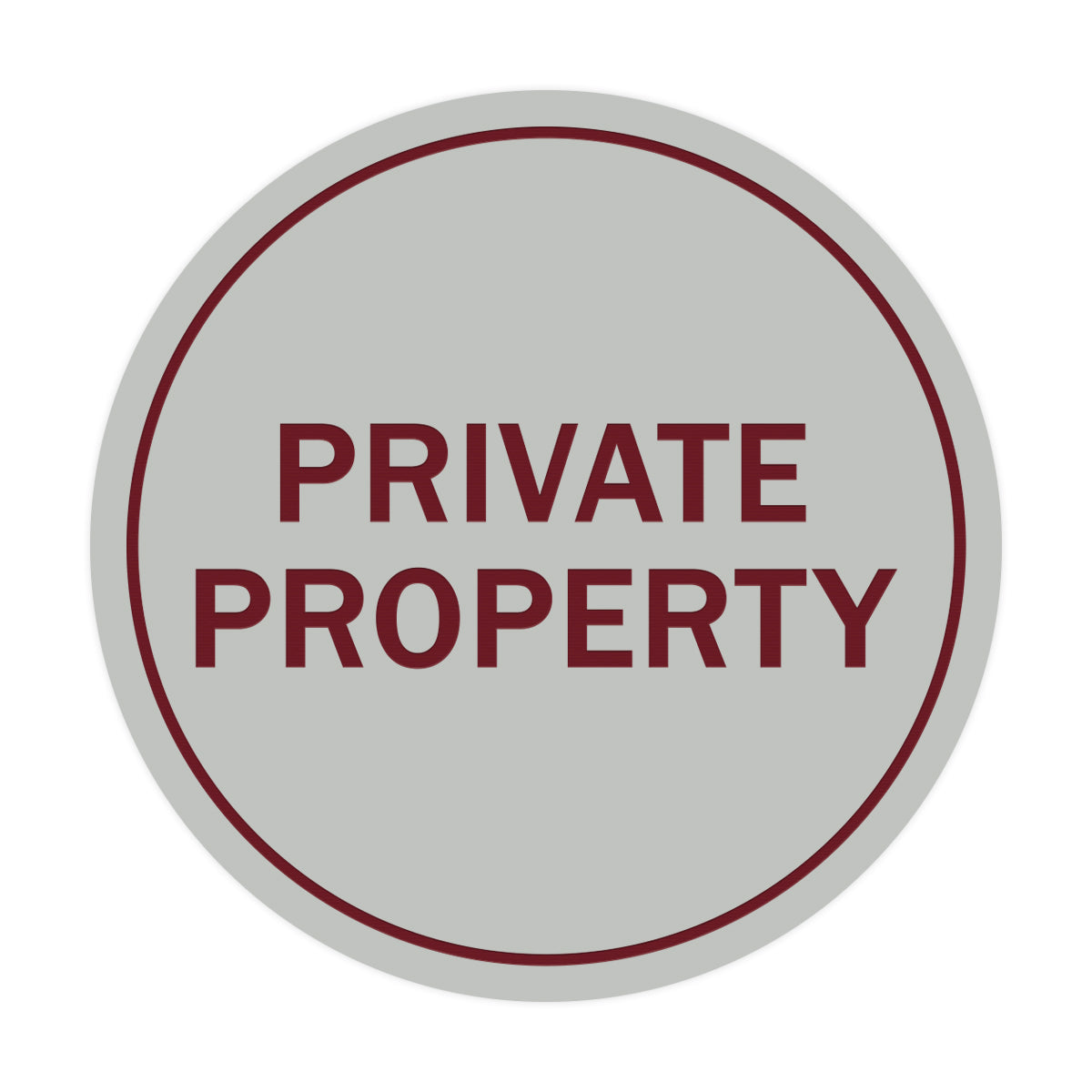 Signs ByLITA Circle Private Property Sign