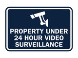 Signs ByLITA Classic Framed Property Under 24 hour video surveillance Sign