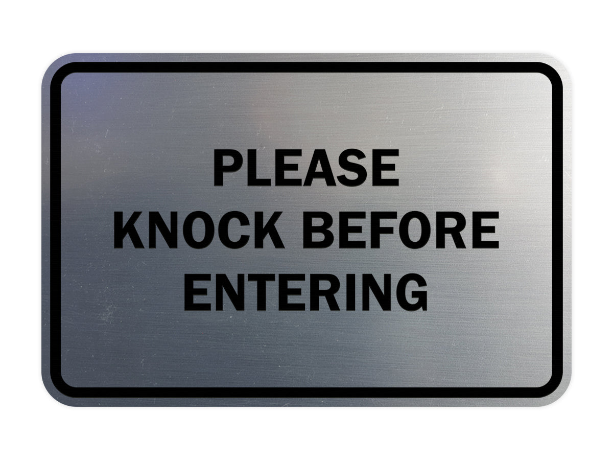 Signs ByLITA Classic Framed Please Knock Before Entering