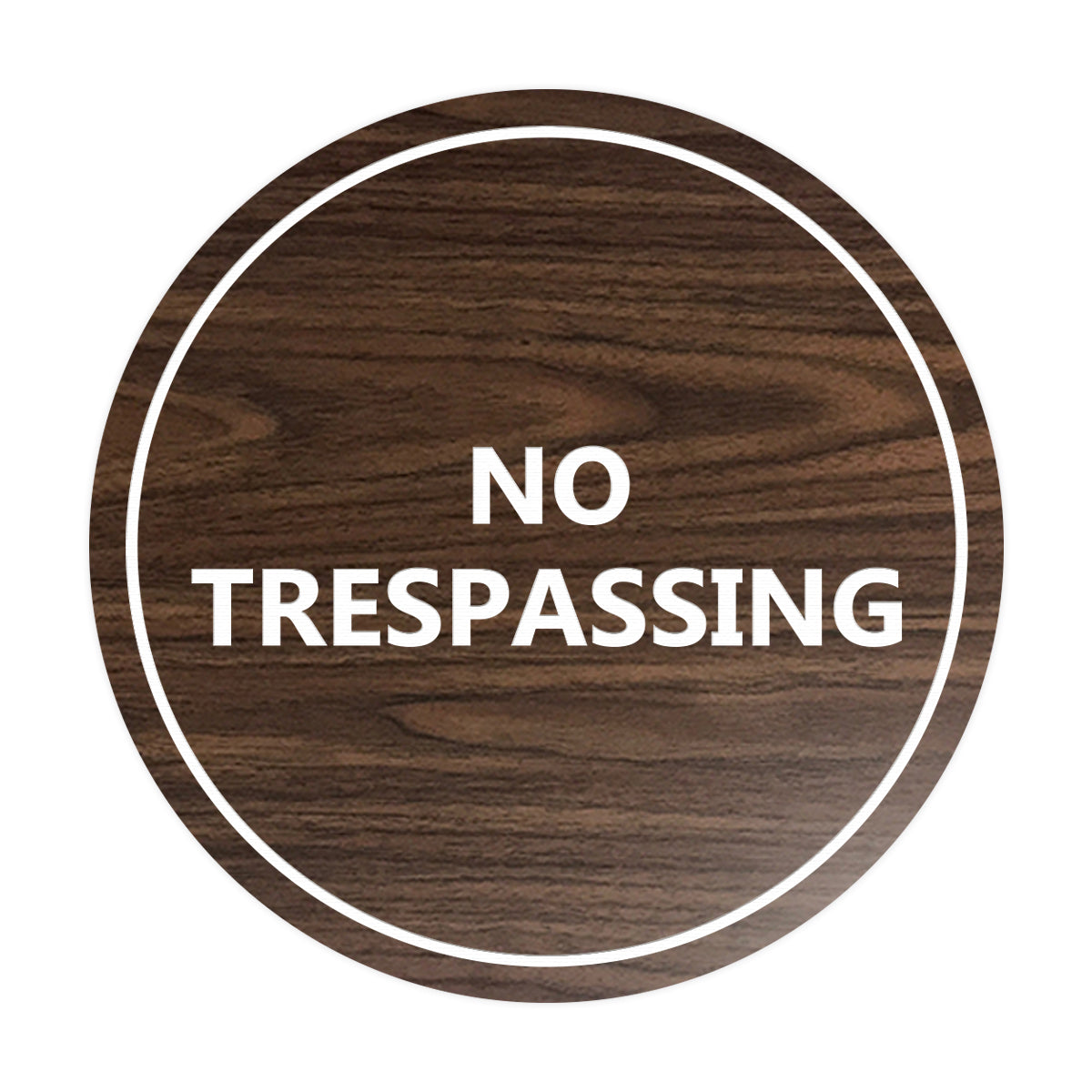 Signs ByLITA Circle No trespassing Sign
