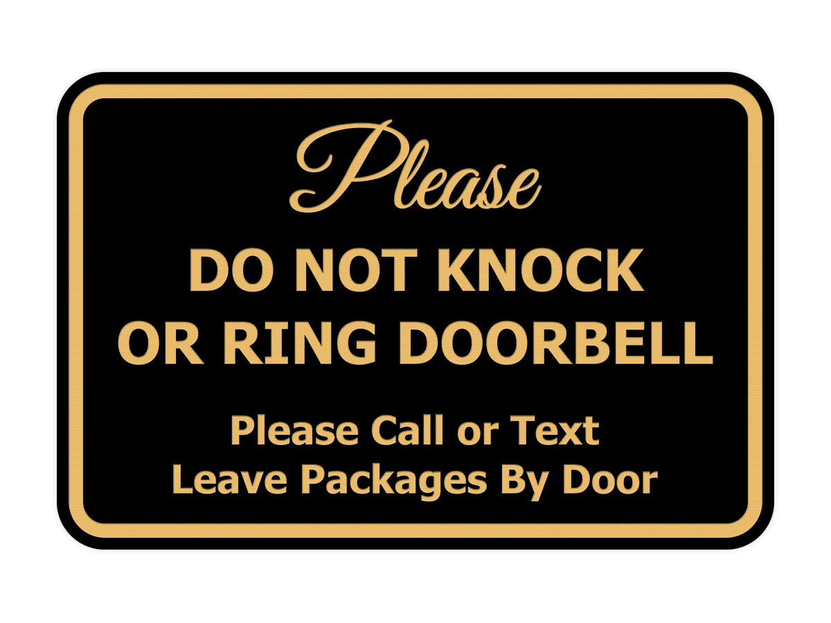 Signs ByLITA Classic Framed DO NOT KNOCK OR RING DOORBELL