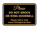 Signs ByLITA Classic Framed DO NOT KNOCK OR RING DOORBELL