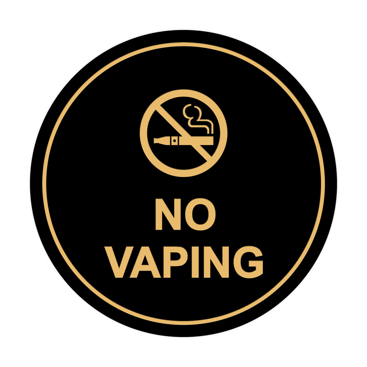 Signs ByLITA Circle No Vaping Sign