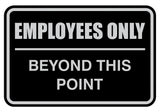 Signs ByLITA Classic Framed Employees Only Beyond This Point Sign