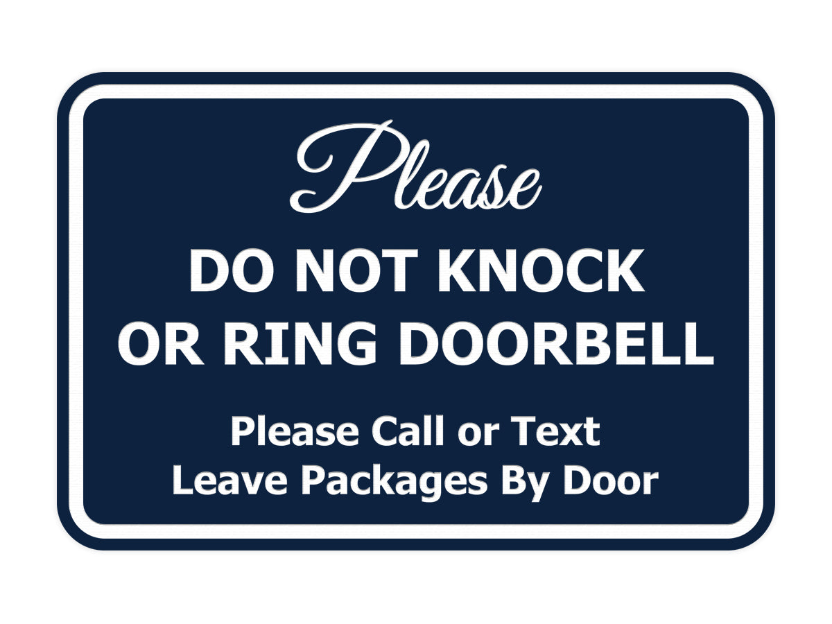 Signs ByLITA Classic Framed DO NOT KNOCK OR RING DOORBELL
