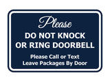 Signs ByLITA Classic Framed DO NOT KNOCK OR RING DOORBELL