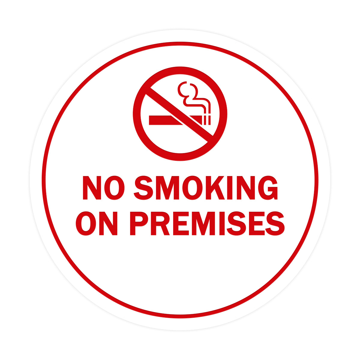 Signs ByLITA Circle No Smoking on Premises Sign