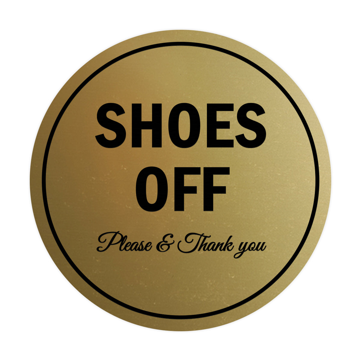 Signs ByLITA Circle Shoes off Please Thank you Sign