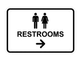 Signs ByLITA Classic Framed Restrooms Right Arrow Sign