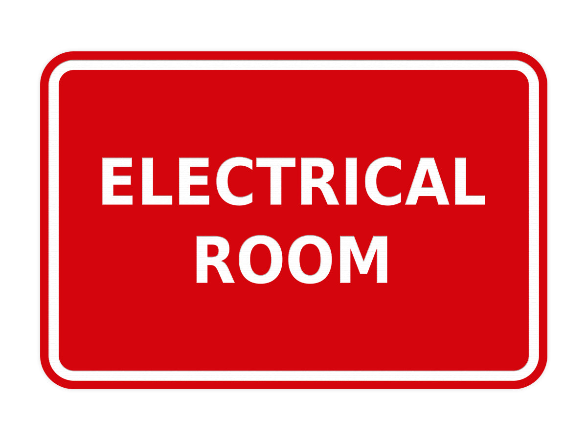Signs ByLITA Classic Framed Electrical Room