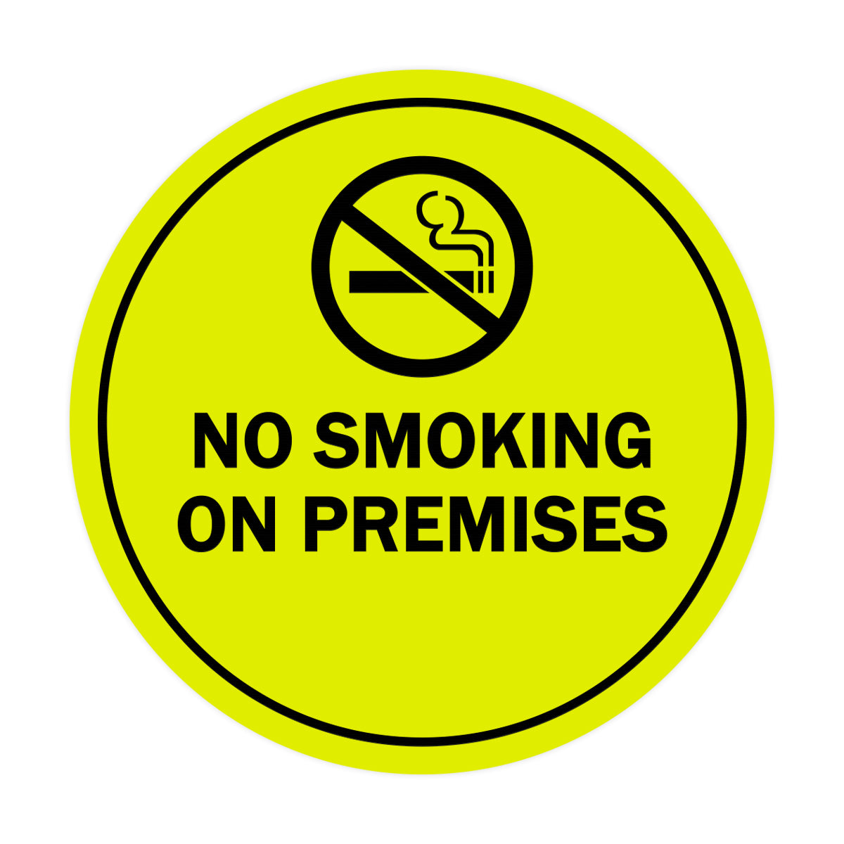 Signs ByLITA Circle No Smoking on Premises Sign