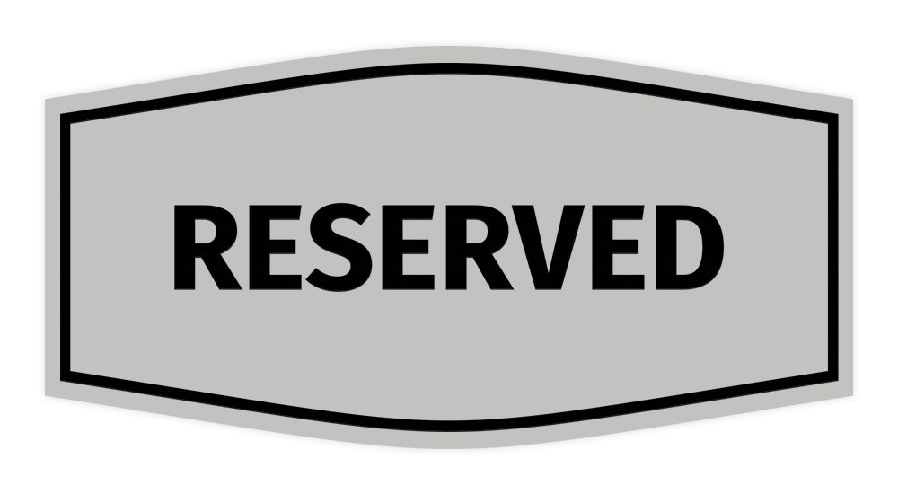 Signs ByLITA Fancy Reserved Sign with Adhesive Tape, Mounts On Any Surface, Weather Resistant, Indoor/Outdoor Use