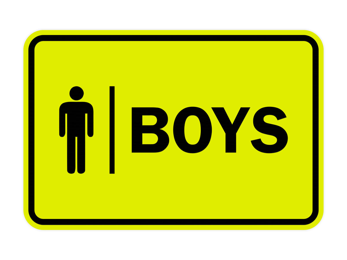 Signs ByLITA Classic Boys (male bathroom icon) Sign