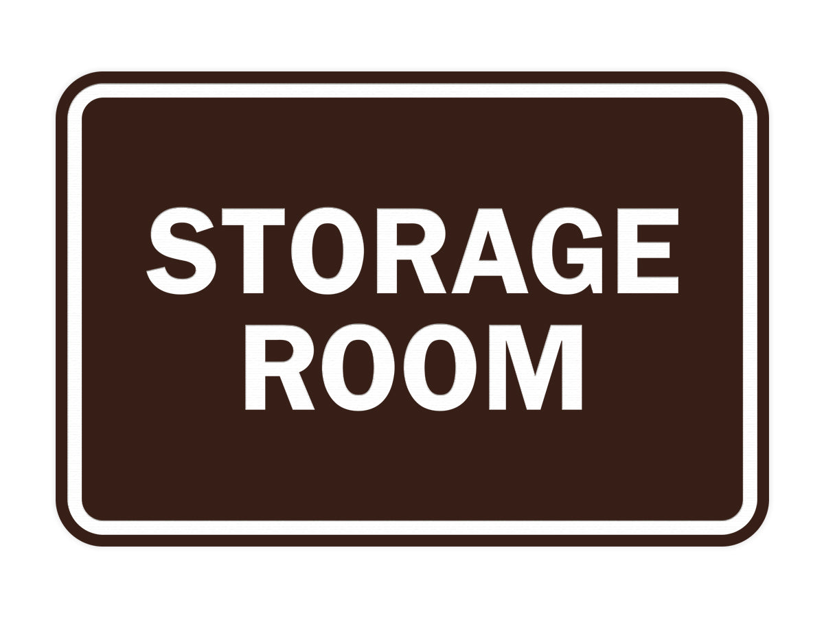 Dark Brown Signs ByLITA Classic Framed Storage Room Sign