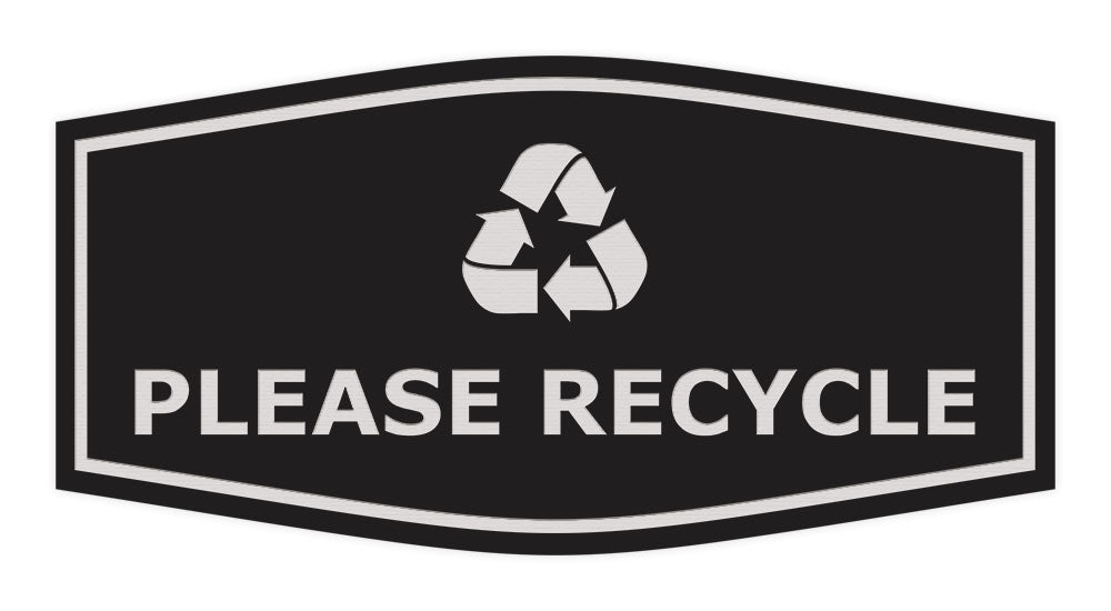 Fancy Please Recycle Wall or Door Sign