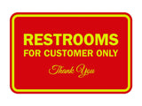 Signs ByLITA Classic Framed Restroom for customers Sign