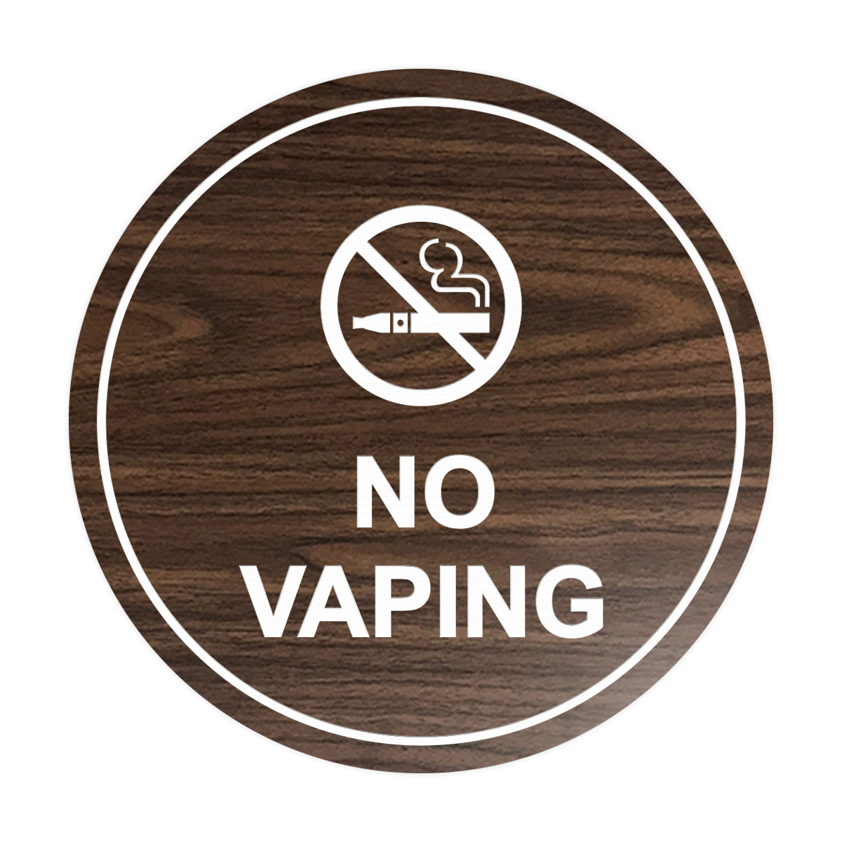 Signs ByLITA Circle No Vaping Sign