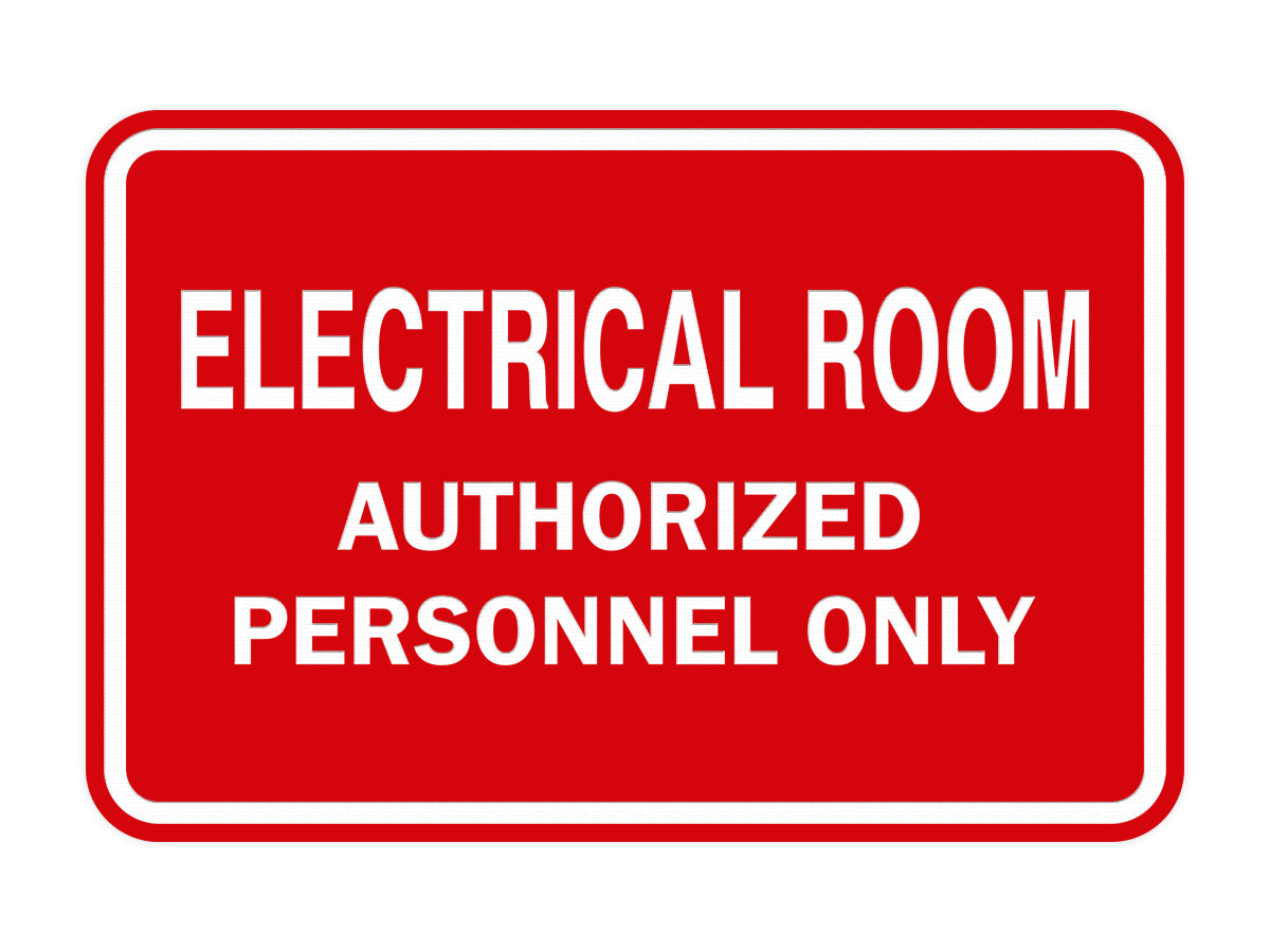Signs ByLITA Classic Framed ELECTRICAL ROOM AUTHORIZED PERSONNEL ONLY Sign