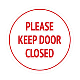 Signs ByLITA Circle Please Keep Door Closed Sign