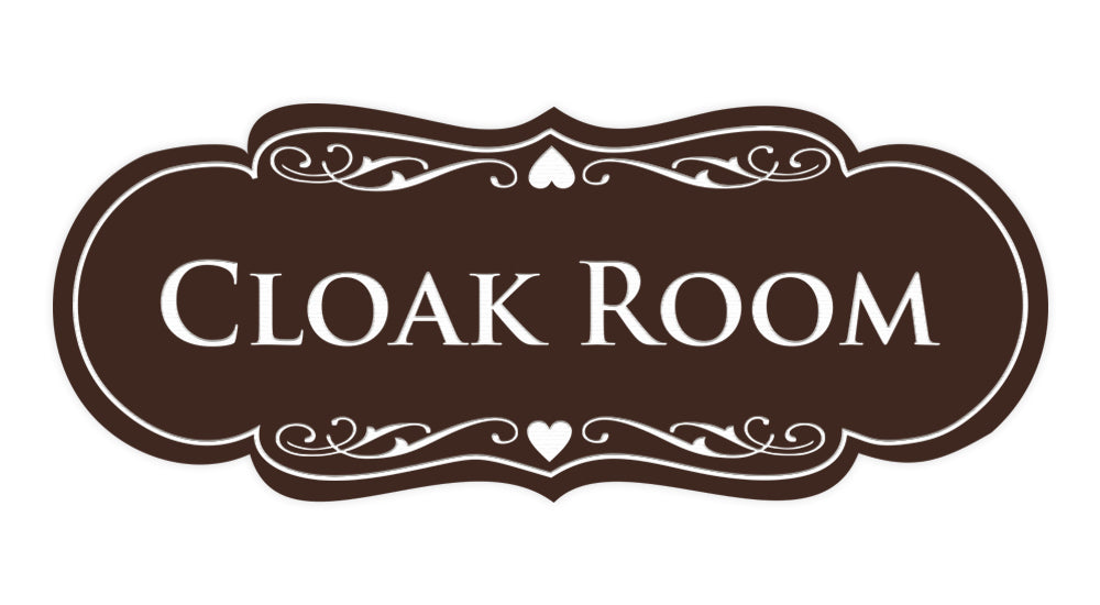 Signs ByLITA Designer Cloak Room Sign