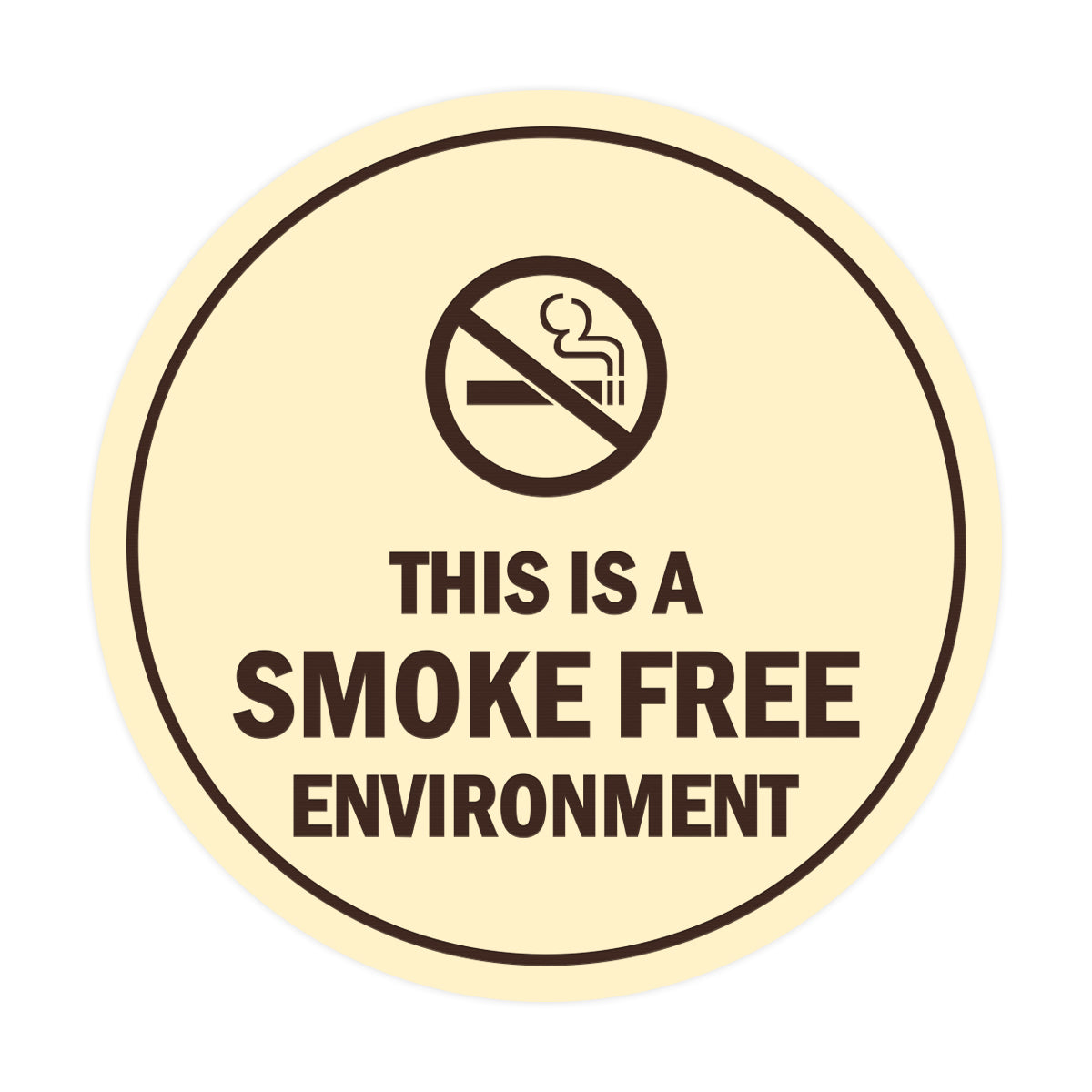 Signs ByLITA Circle This Is A Smoke Free Environment Sign