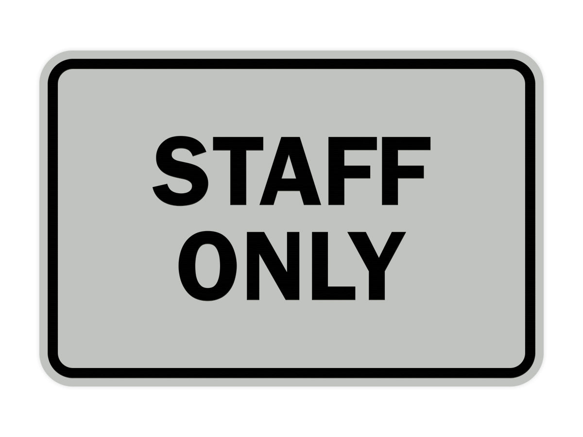Signs ByLITA Classic Framed Staff Only Sign